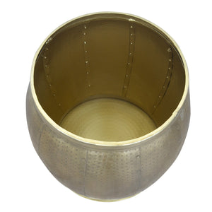 BRASS LOOK HAMMERED SIDE TABLE Philbee Interiors 