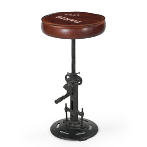 INDUSTRIAL PARIS WIND UP CAST IRON BAR STOOL Philbee Interiors 