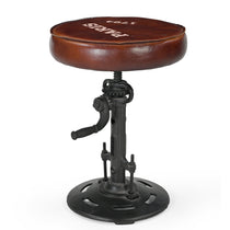 INDUSTRIAL PARIS WIND UP CAST IRON BAR STOOL Philbee Interiors 