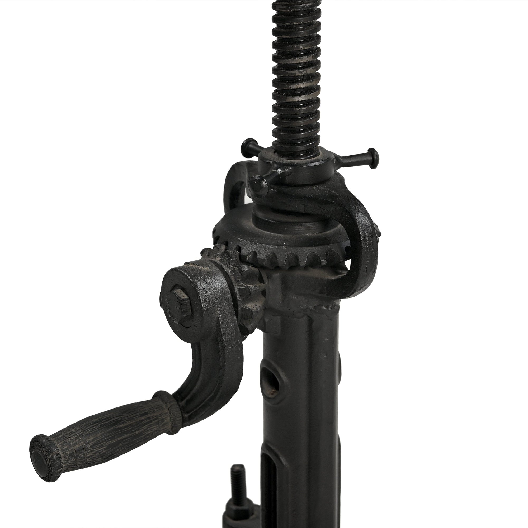 INDUSTRIAL PARIS WIND UP CAST IRON BAR STOOL Philbee Interiors 