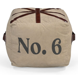 N0 6 SQUARE LEATHER OTTOMAN Philbee Interiors 