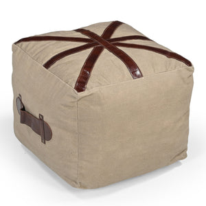 N0 6 SQUARE LEATHER OTTOMAN Philbee Interiors 