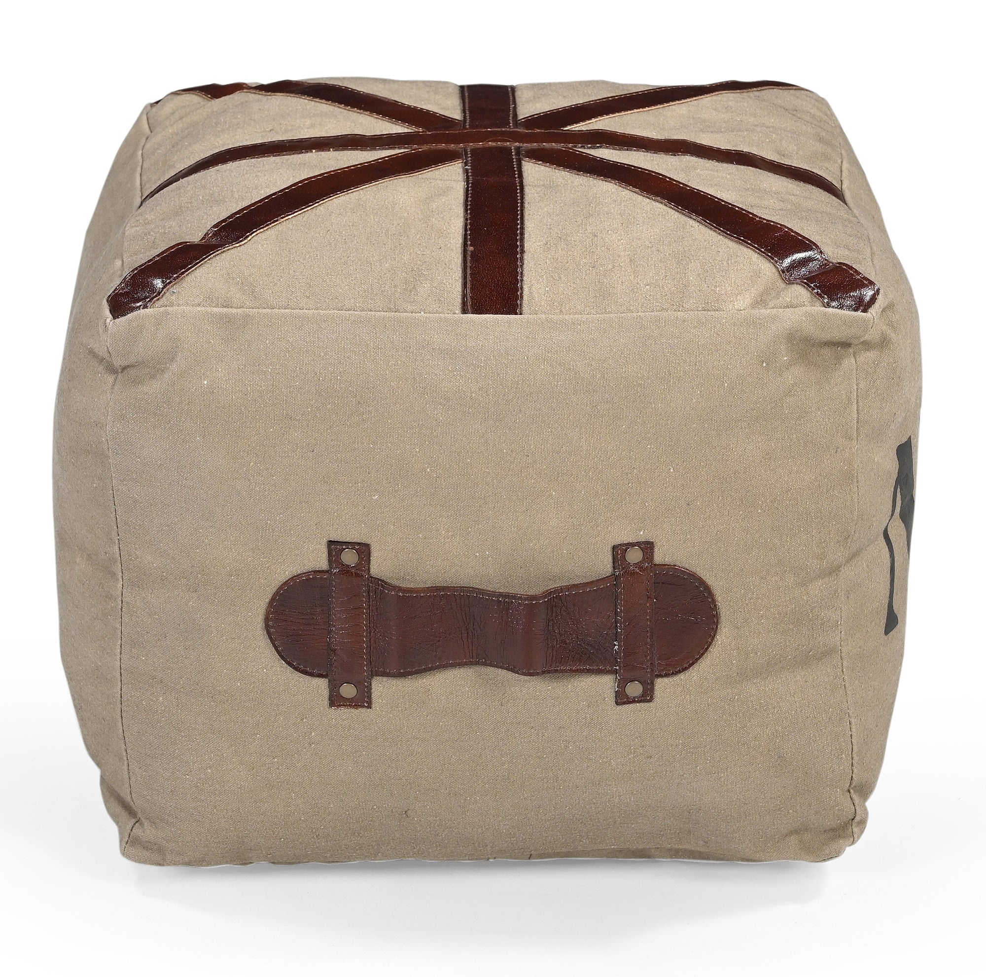 N0 6 SQUARE LEATHER OTTOMAN Philbee Interiors 
