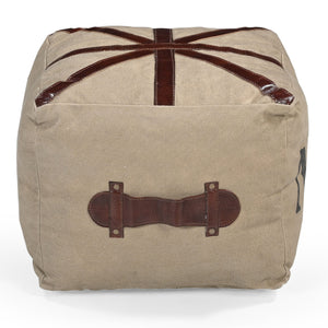 N0 6 SQUARE LEATHER OTTOMAN Philbee Interiors 