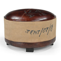 VINTAGE ROUND OTTOMAN Philbee Interiors 