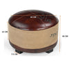 VINTAGE ROUND OTTOMAN Philbee Interiors 