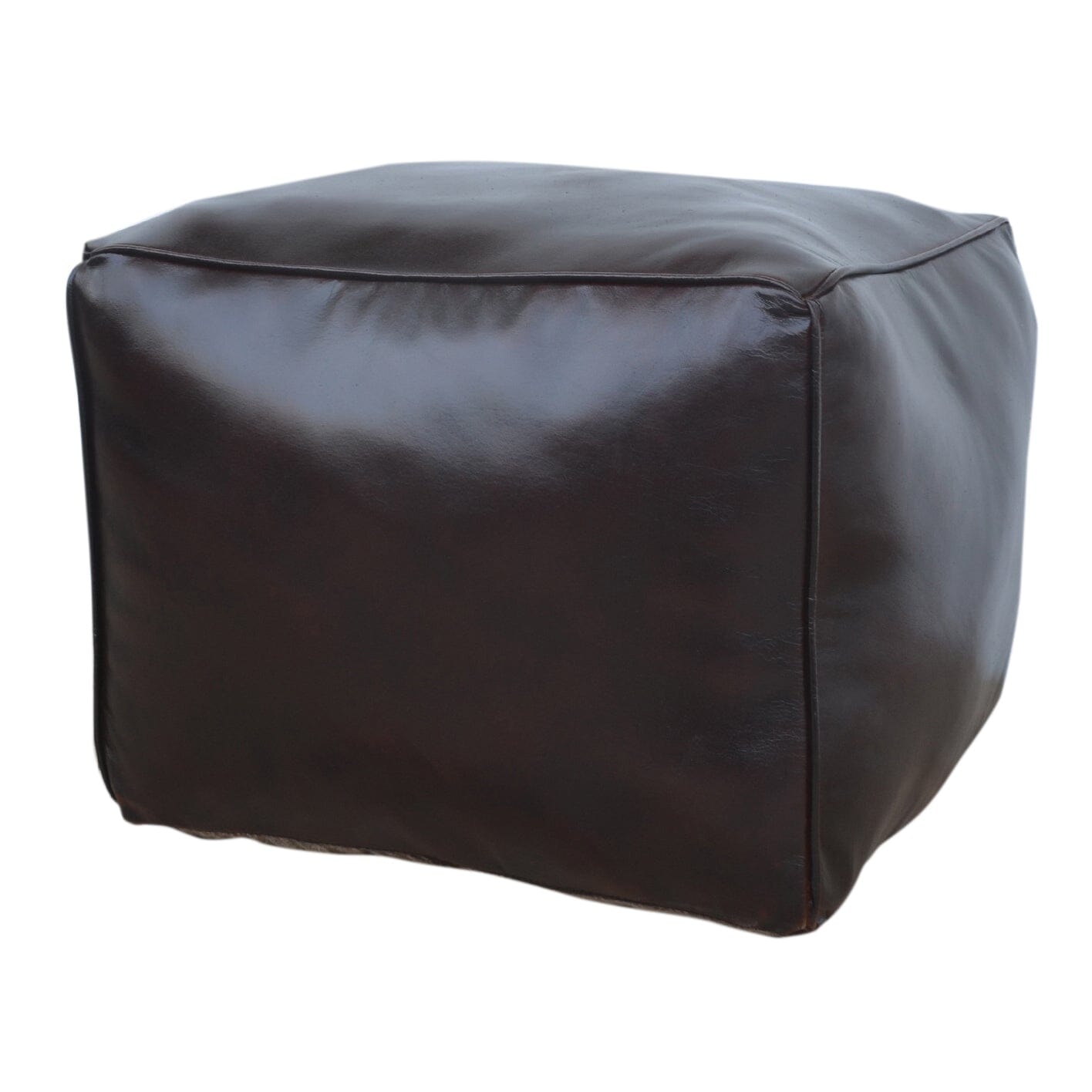 SQUARE CHOCOLATE OTTOMAN Philbee Interiors 