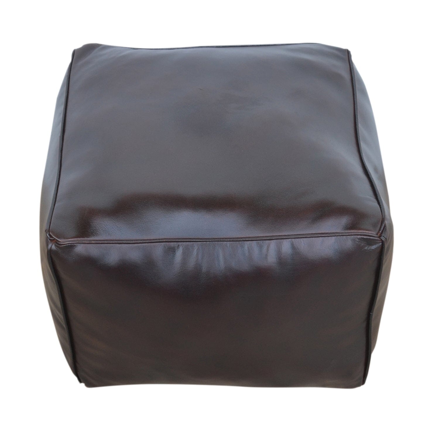 SQUARE CHOCOLATE OTTOMAN Philbee Interiors 