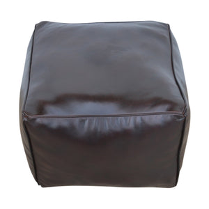 SQUARE CHOCOLATE OTTOMAN Philbee Interiors 