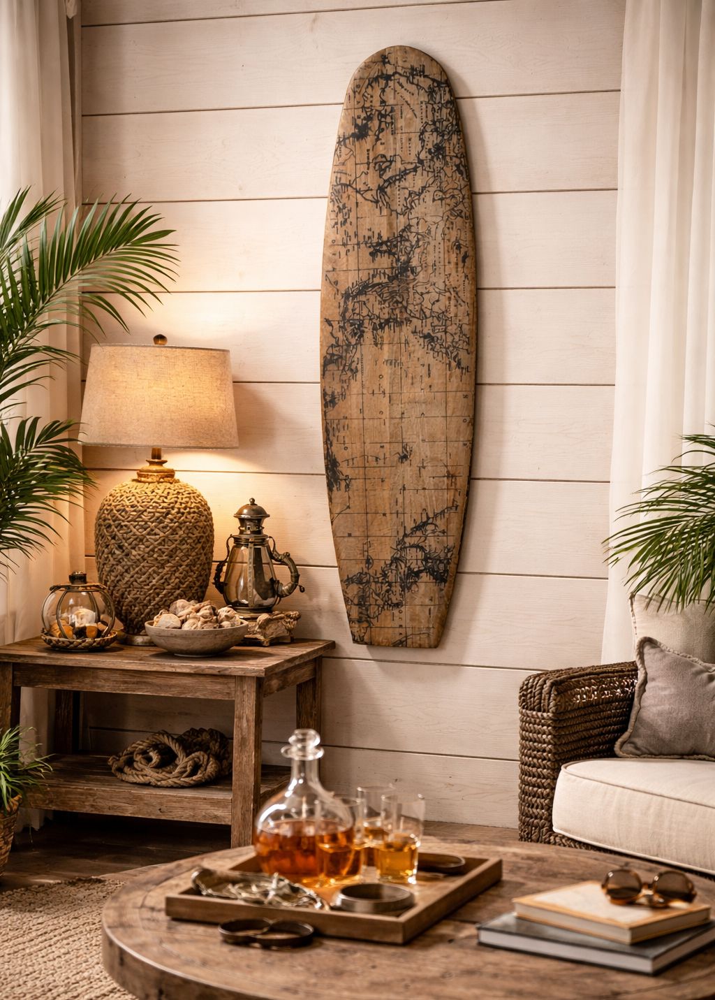 OLA HARDWOOD SURFBOARD WALL ART WALL ART Philbee Interiors 
