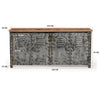 VINTAGE IRON LOCKER SIDEBOARD WITH RECLAIMED RAILWAY SLEEPER WOOD Philbee Interiors 
