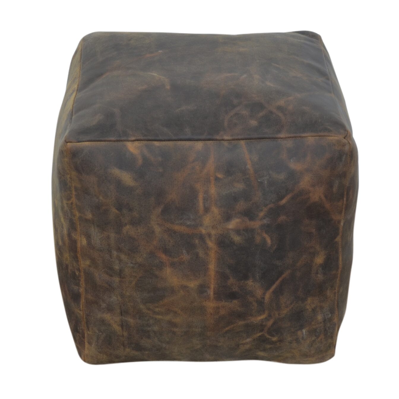VINTAGE LEATHER OTTOMAN Philbee Interiors 