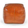 SQUARE LATTICED LEATHER OTTOMAN Philbee Interiors 