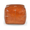 SQUARE LATTICED LEATHER OTTOMAN Philbee Interiors 