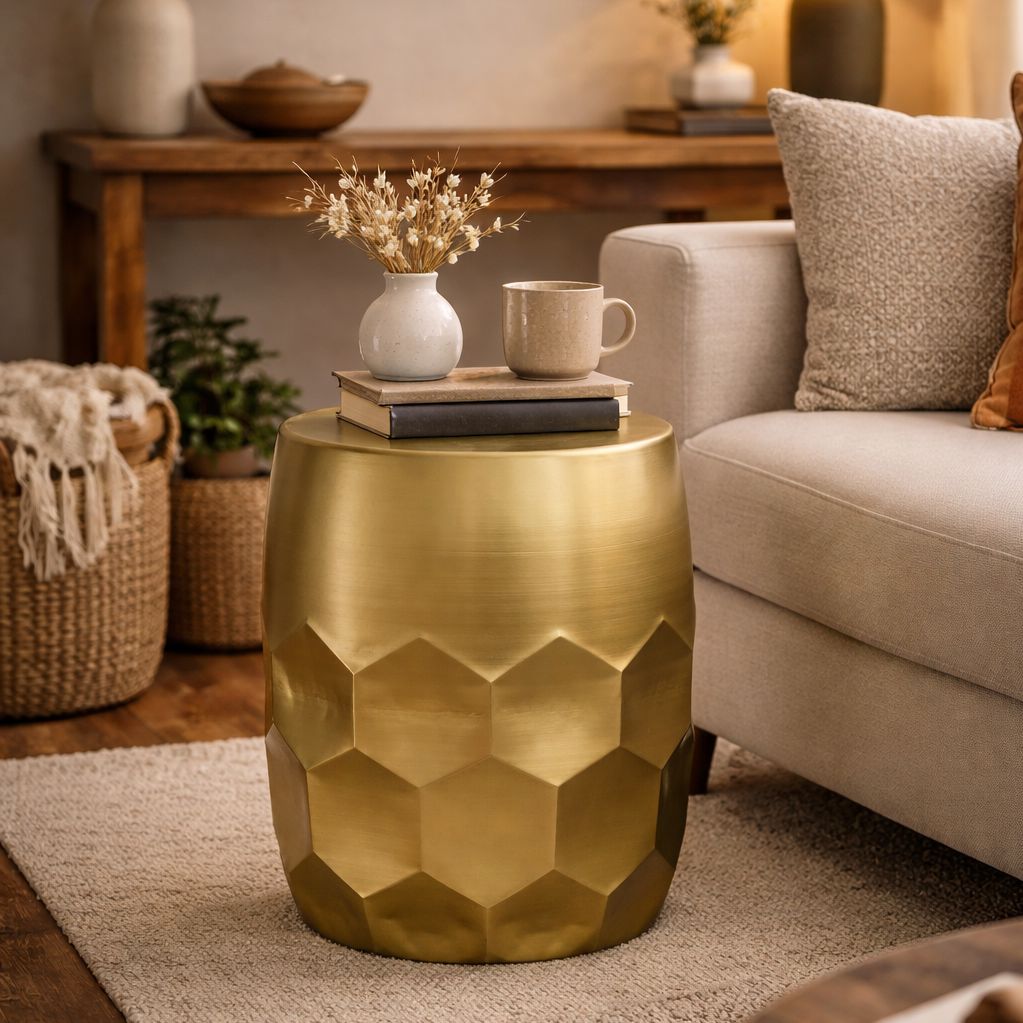 BELLA HEXAGON SIDE TABLE Philbee Interiors 