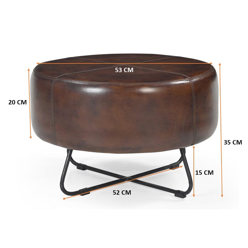 BOLERO LEATHER COFFEE TABLE/OTTOMAN Ottomans Philbee Interiors 
