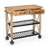 HARDWOOD BUTLERS TROLLEY ON WHEELS Philbee Interiors 