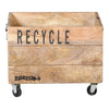 INDUSTRIAL RECYCLE BASKET ON CAST IRON WHEELS Philbee Interiors 