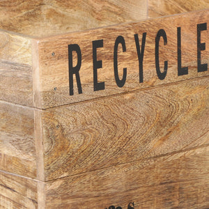 INDUSTRIAL RECYCLE BASKET ON CAST IRON WHEELS Philbee Interiors 