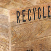 INDUSTRIAL RECYCLE BASKET ON CAST IRON WHEELS Philbee Interiors 