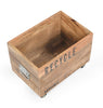 INDUSTRIAL RECYCLE BASKET ON CAST IRON WHEELS Philbee Interiors 