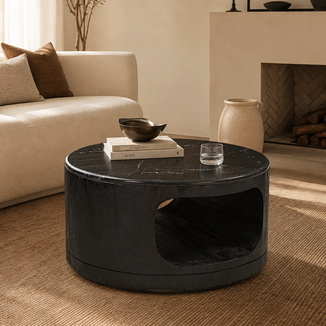 MIDNIGHT PARAGON MARBLE DARLIK COFFEE TABLE