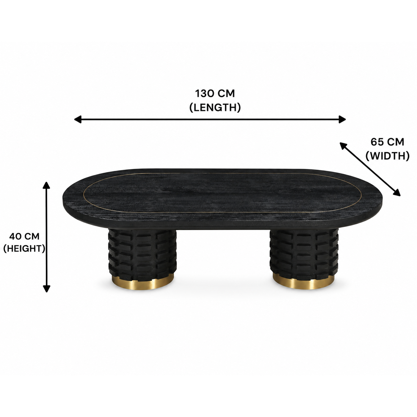 OBSIDIAN COLUMN COFFEE TABLE