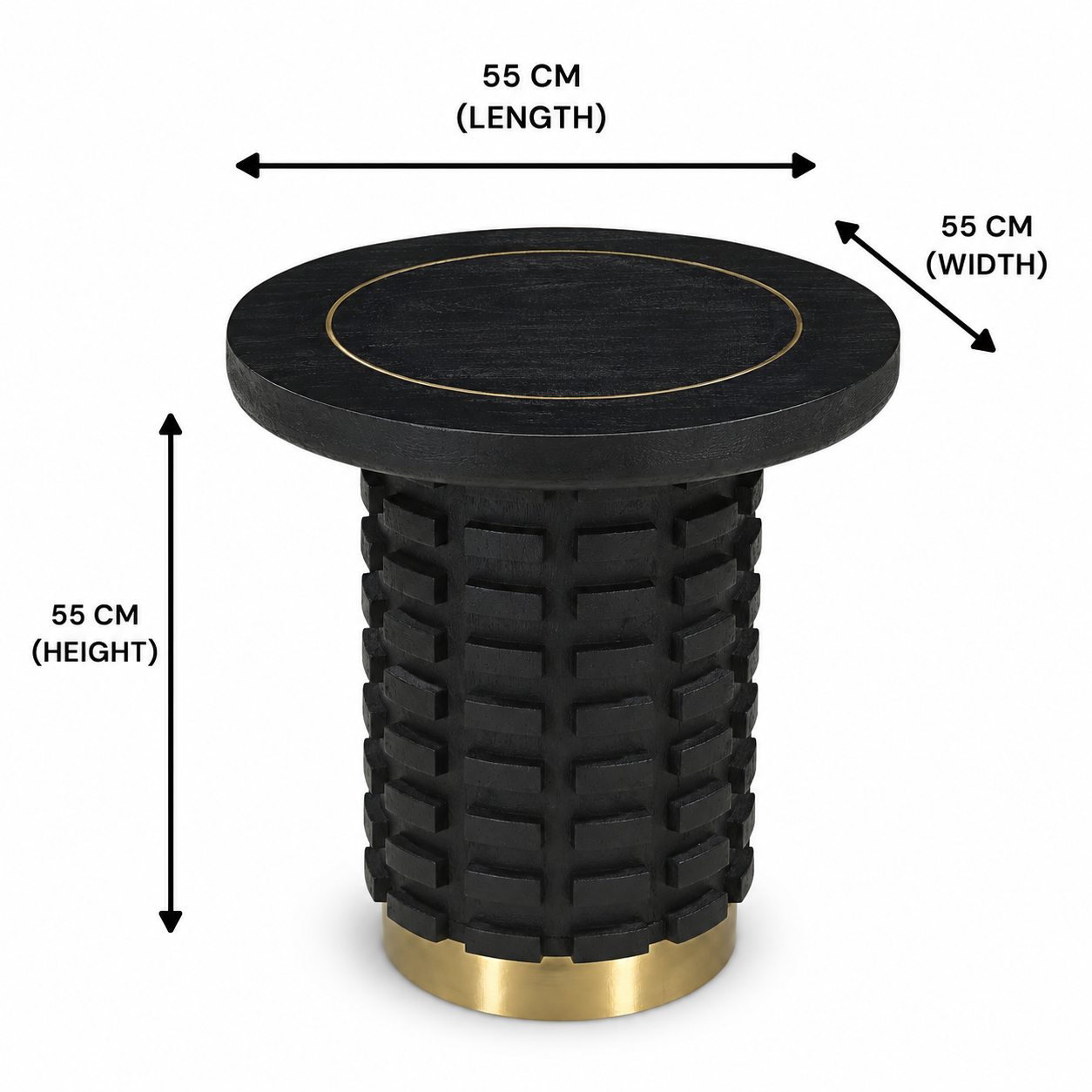 OBSIDIAN COLUMN COFFEE TABLE
