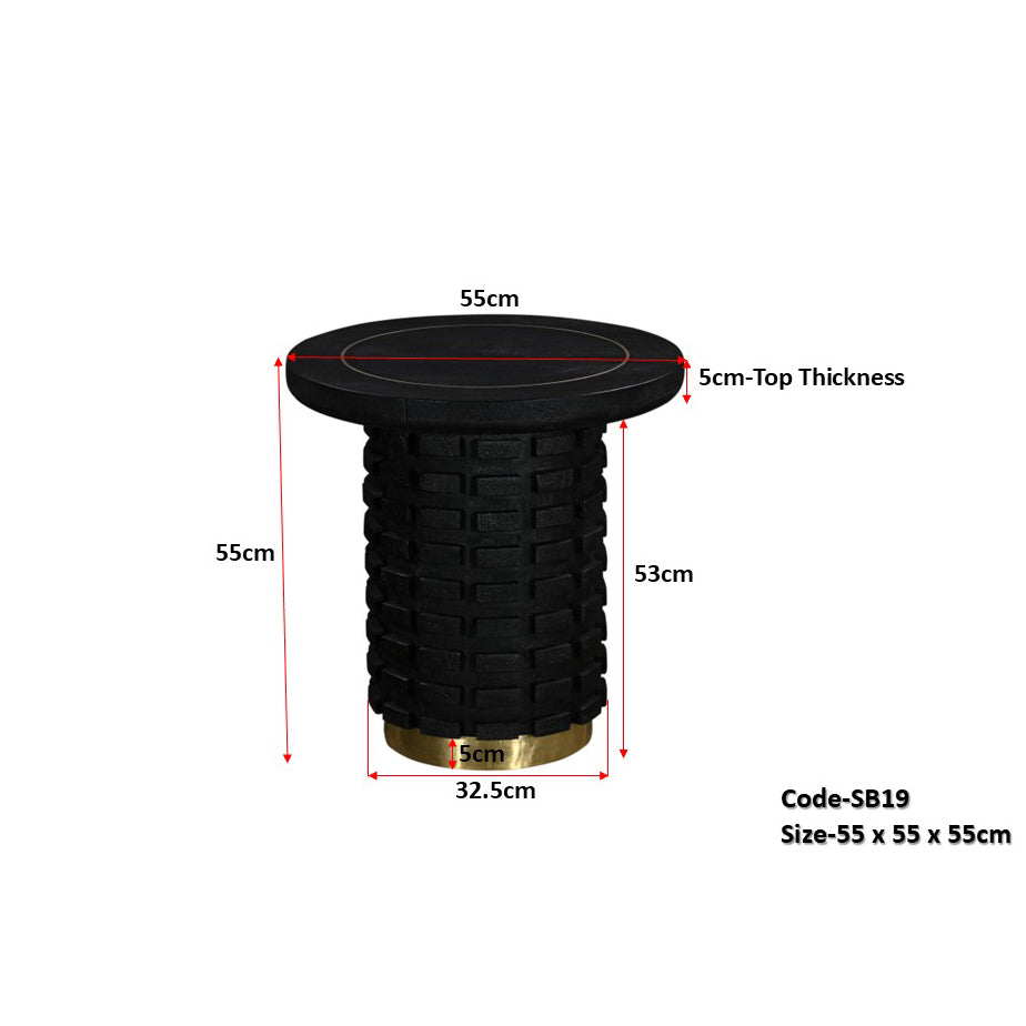 OBSIDIAN COLUMN COFFEE TABLE