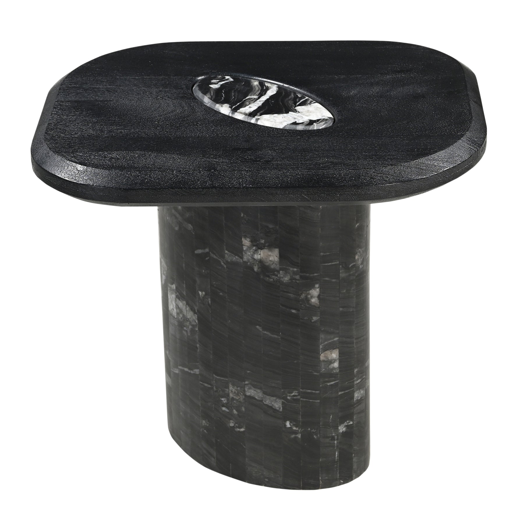 MIDNIGHT PARAGON MARBLE SIDE TABLE
