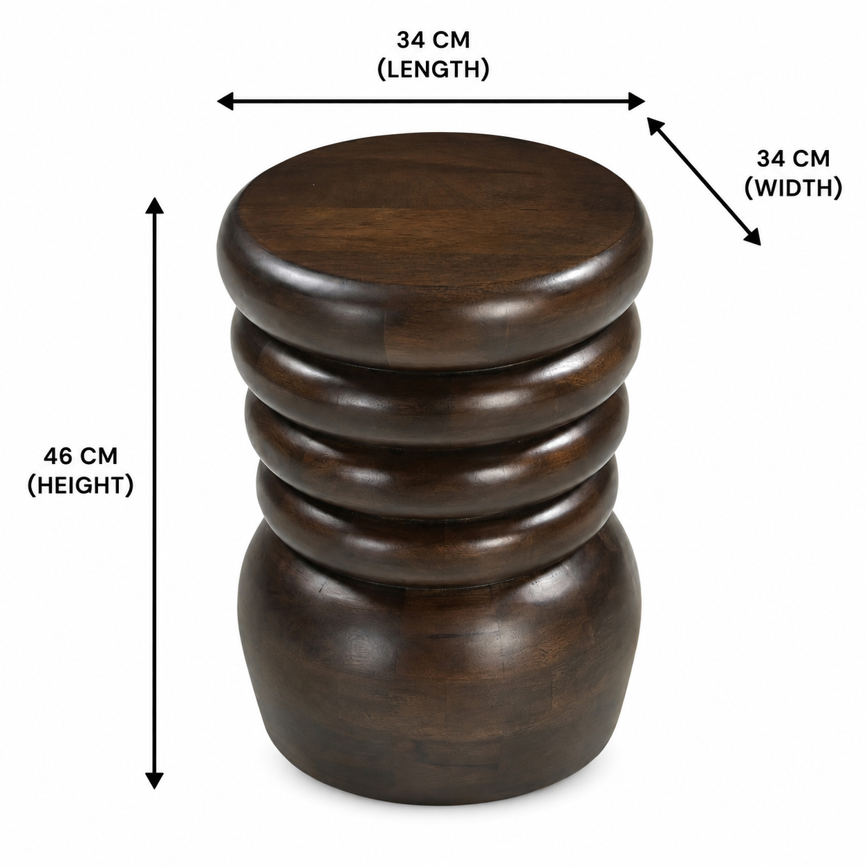 MANGO TIMBER STRATA SIDE TABLE