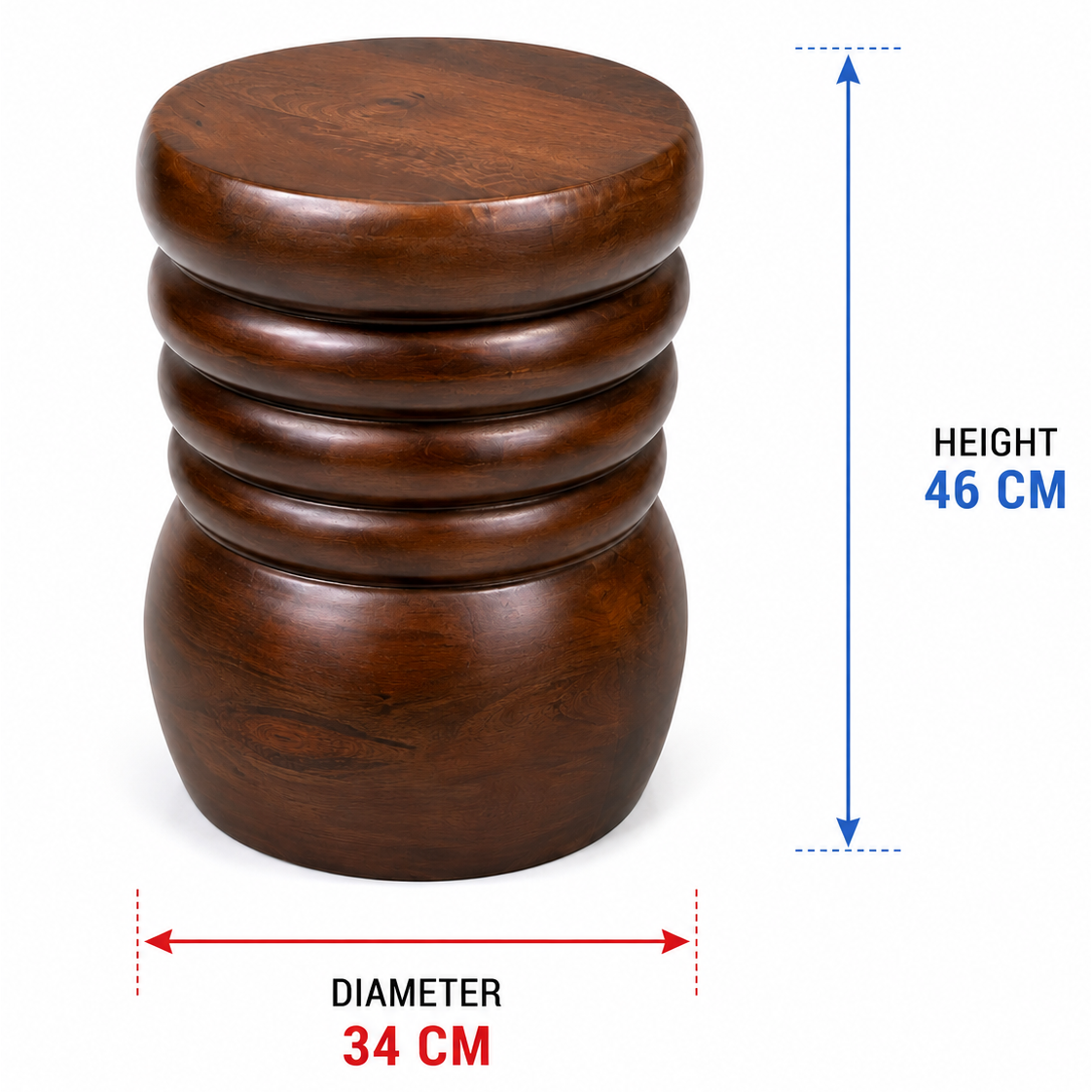 MANGO TIMBER STRATA SIDE TABLE
