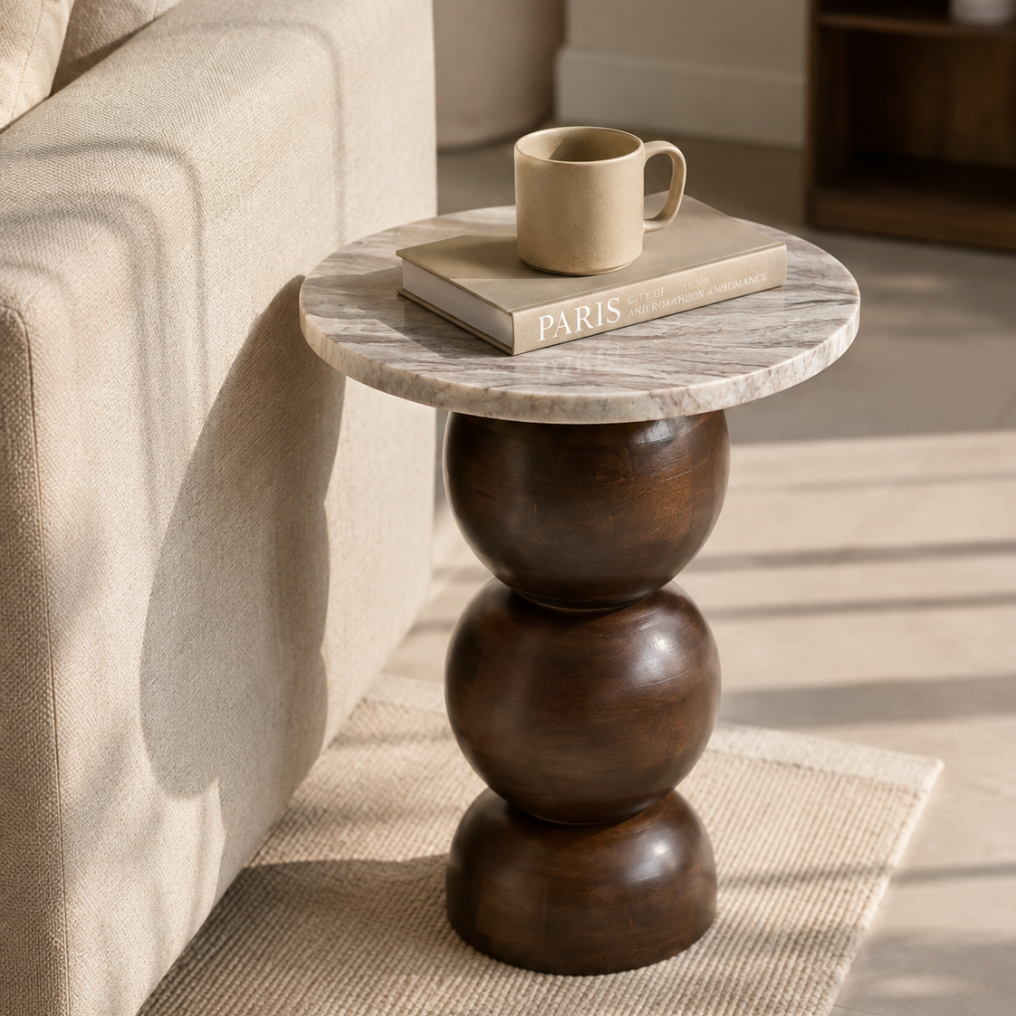 MARBLE SUMMIT ORB SIDE TABLE
