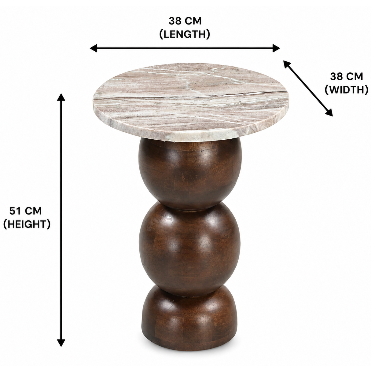 MARBLE SUMMIT ORB SIDE TABLE
