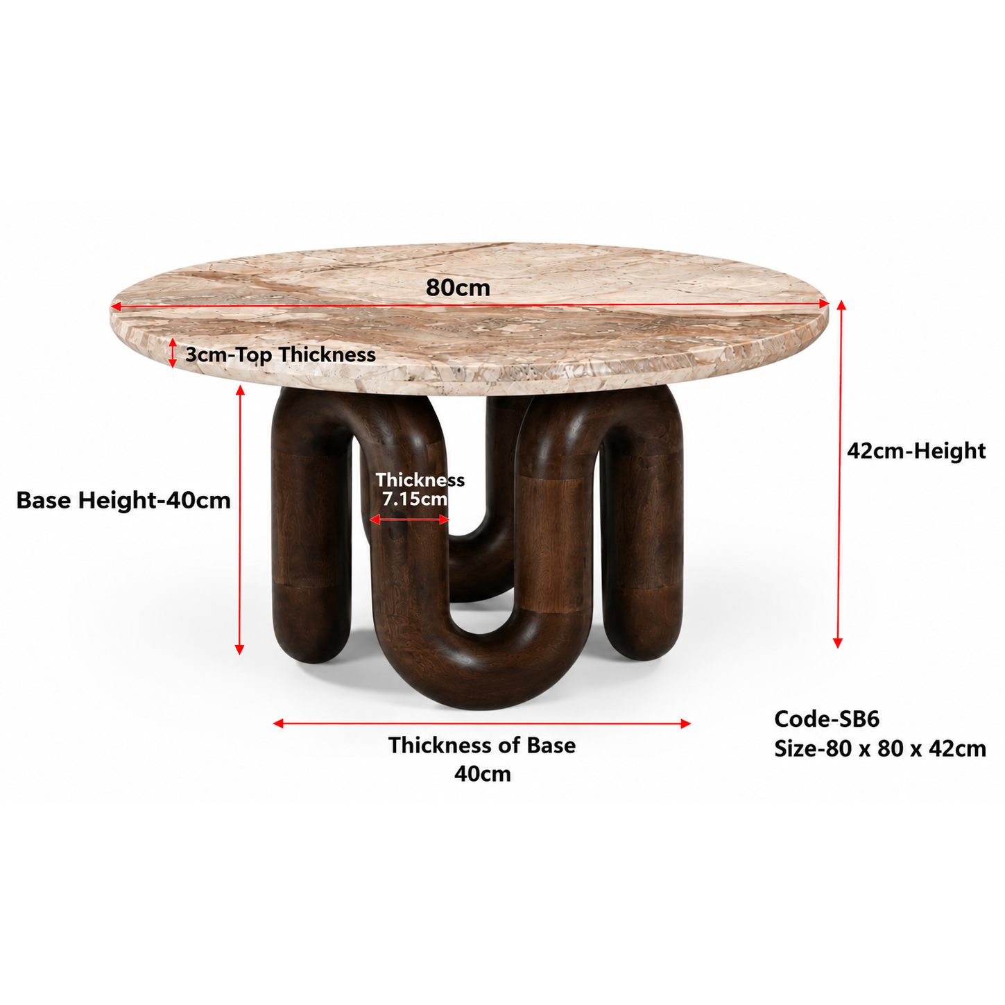 MARBLE SUMMIT LOOP COFFEE TABLE