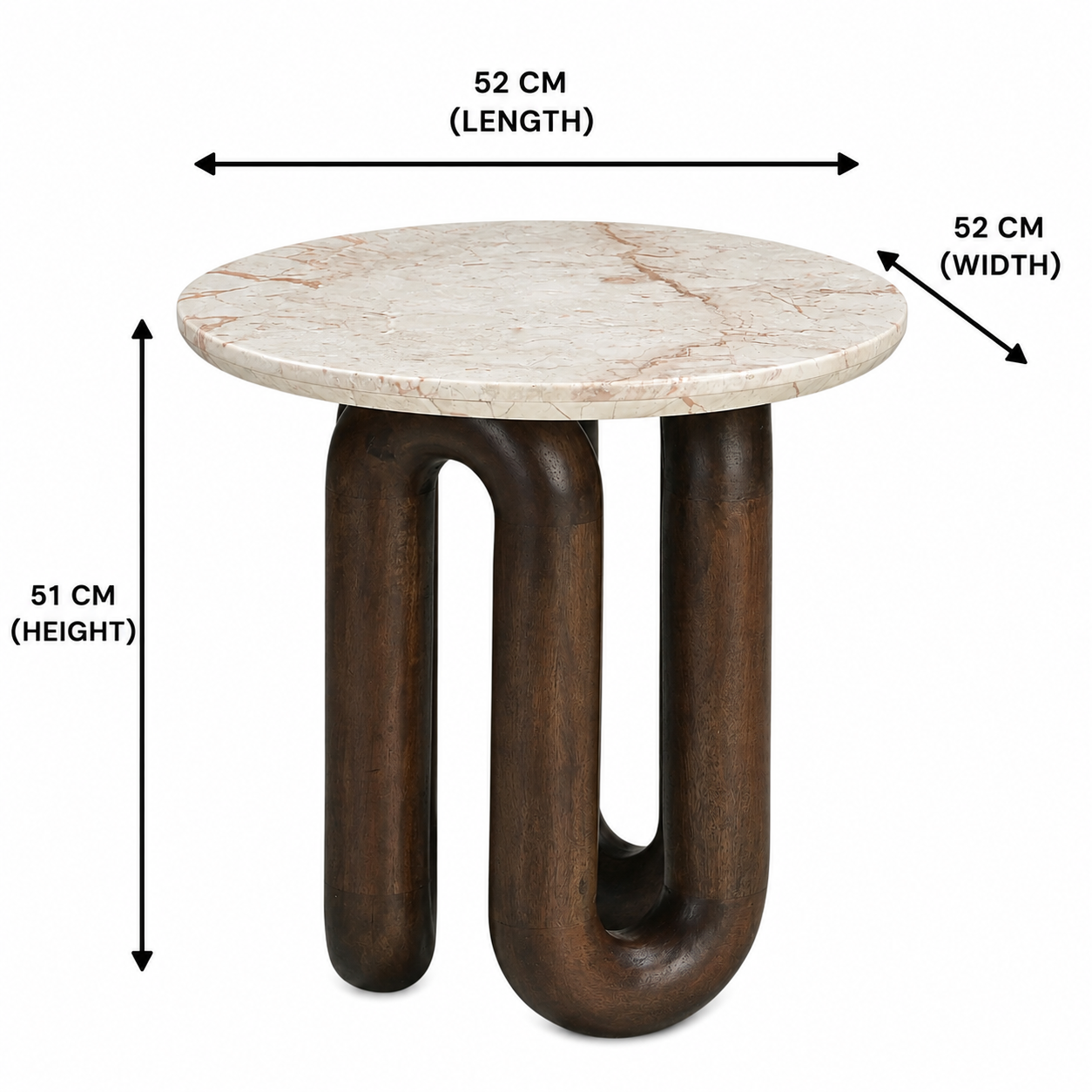 MARBLE SUMMIT LOOP SIDE TABLE