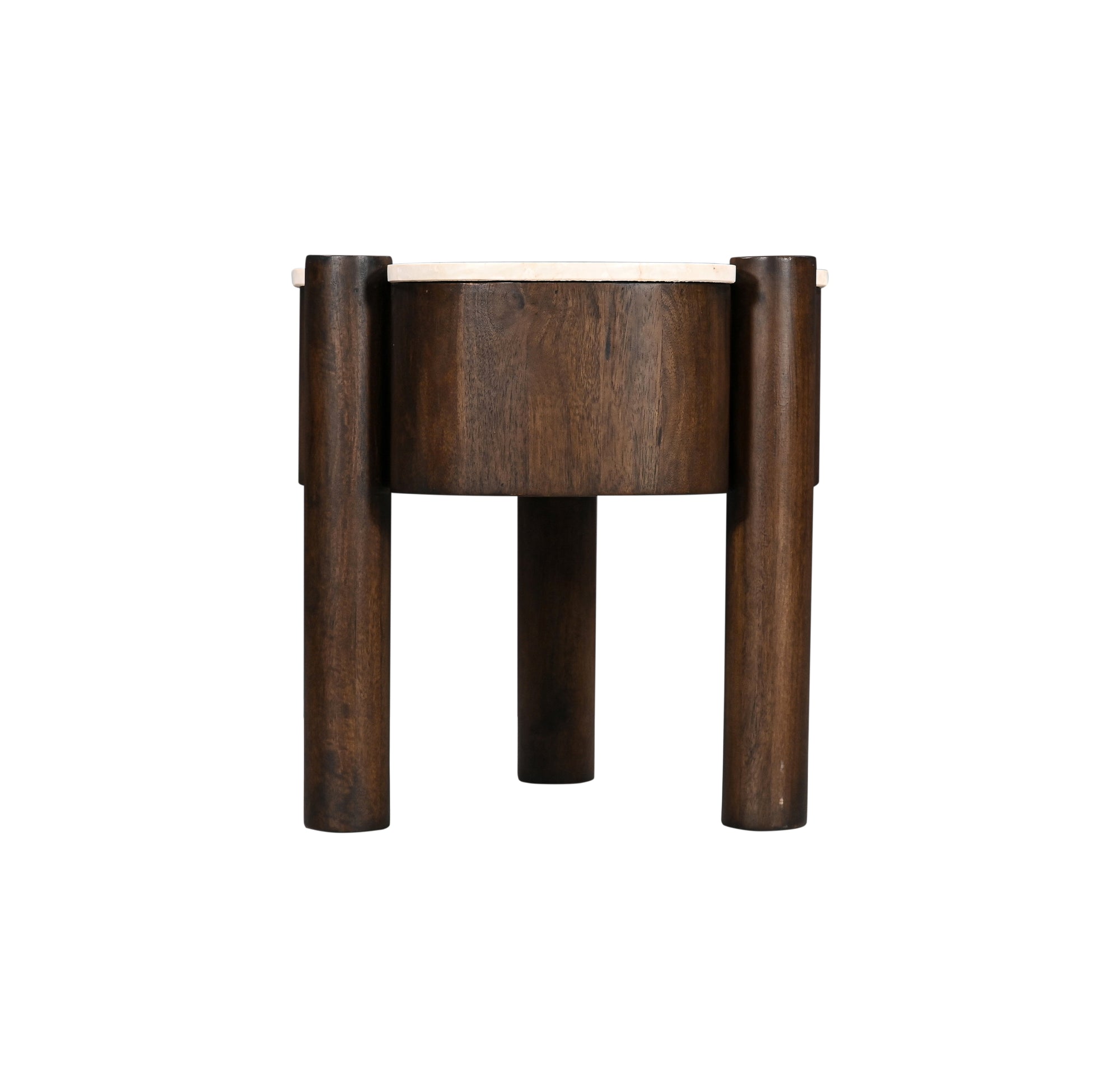 MARBLE CLOVER CREST SIDE TABLE