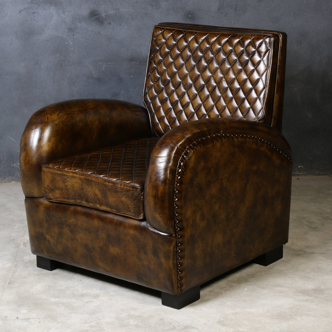 ARMSTRONG HAND MADE LEATHER ARM CHAIR Furniture Philbee Interiors 