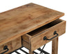 HARDWOOD BUTLERS TROLLEY ON WHEELS DISTRESSED FINISH Cabinets & Storage Philbee Interiors 