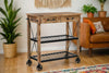 HARDWOOD BUTLERS TROLLEY ON WHEELS DISTRESSED FINISH Cabinets & Storage Philbee Interiors 