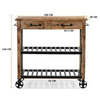 HARDWOOD BUTLERS TROLLEY ON WHEELS DISTRESSED FINISH Cabinets & Storage Philbee Interiors 