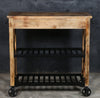 HARDWOOD BUTLERS TROLLEY ON WHEELS DISTRESSED FINISH Cabinets & Storage Philbee Interiors 