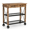 HARDWOOD BUTLERS TROLLEY ON WHEELS DISTRESSED FINISH Cabinets & Storage Philbee Interiors 