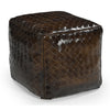 GENUINE LEATHER LATTICE OTTOMAN Ottomans Philbee Interiors 