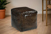 GENUINE LEATHER LATTICE OTTOMAN Ottomans Philbee Interiors 