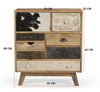 SCANDI HAND MADE SOLID TIMBER COWHIDE CABINET Cabinets & Storage Philbee Interiors 
