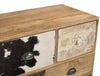 SCANDI HAND MADE SOLID TIMBER COWHIDE CABINET Cabinets & Storage Philbee Interiors 