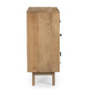 SCANDI HAND MADE SOLID TIMBER COWHIDE CABINET Cabinets & Storage Philbee Interiors 