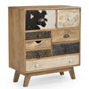 SCANDI HAND MADE SOLID TIMBER COWHIDE CABINET Cabinets & Storage Philbee Interiors 