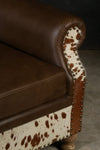 RIVERINA HAND MADE COWHIDE AND GENUINE LEATHER ARM CHAIR Furniture Philbee Interiors 